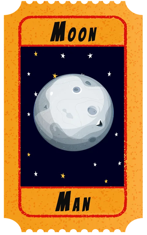 Moon Man ticket, the roaches' section of Galactic Fun Park